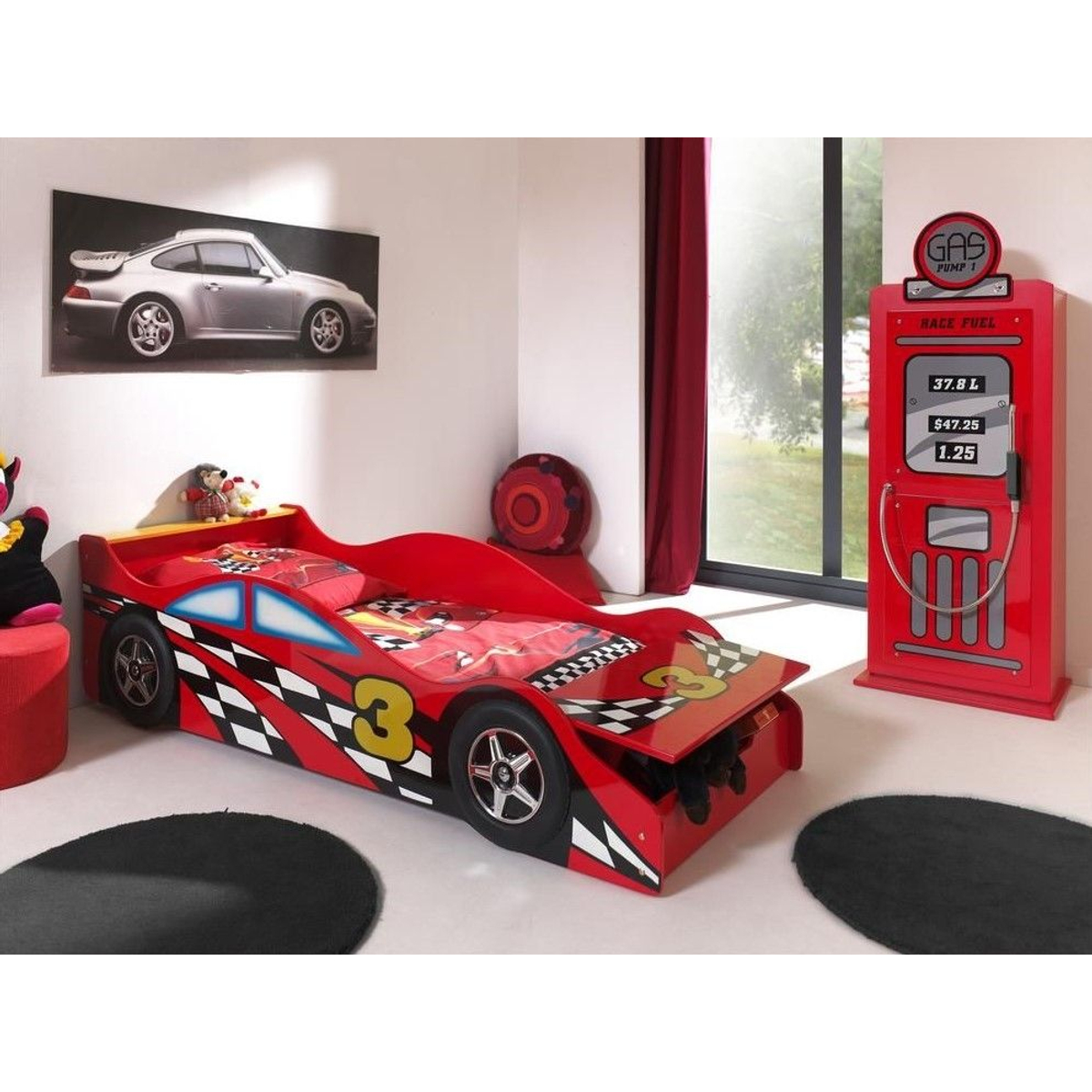 Race Car Autobed- Rood - Kleuterbed