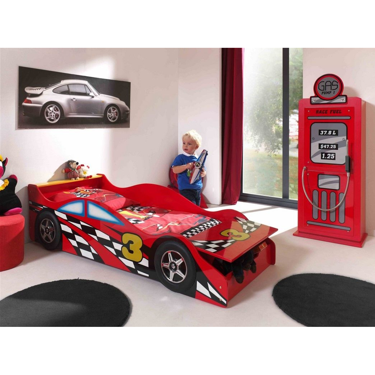 Race Car Autobed- Rood - Kleuterbed