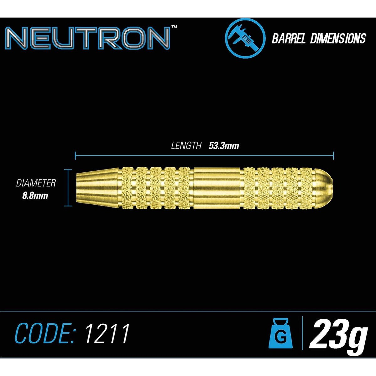  Winmau Neutron brass darts 23 gr 