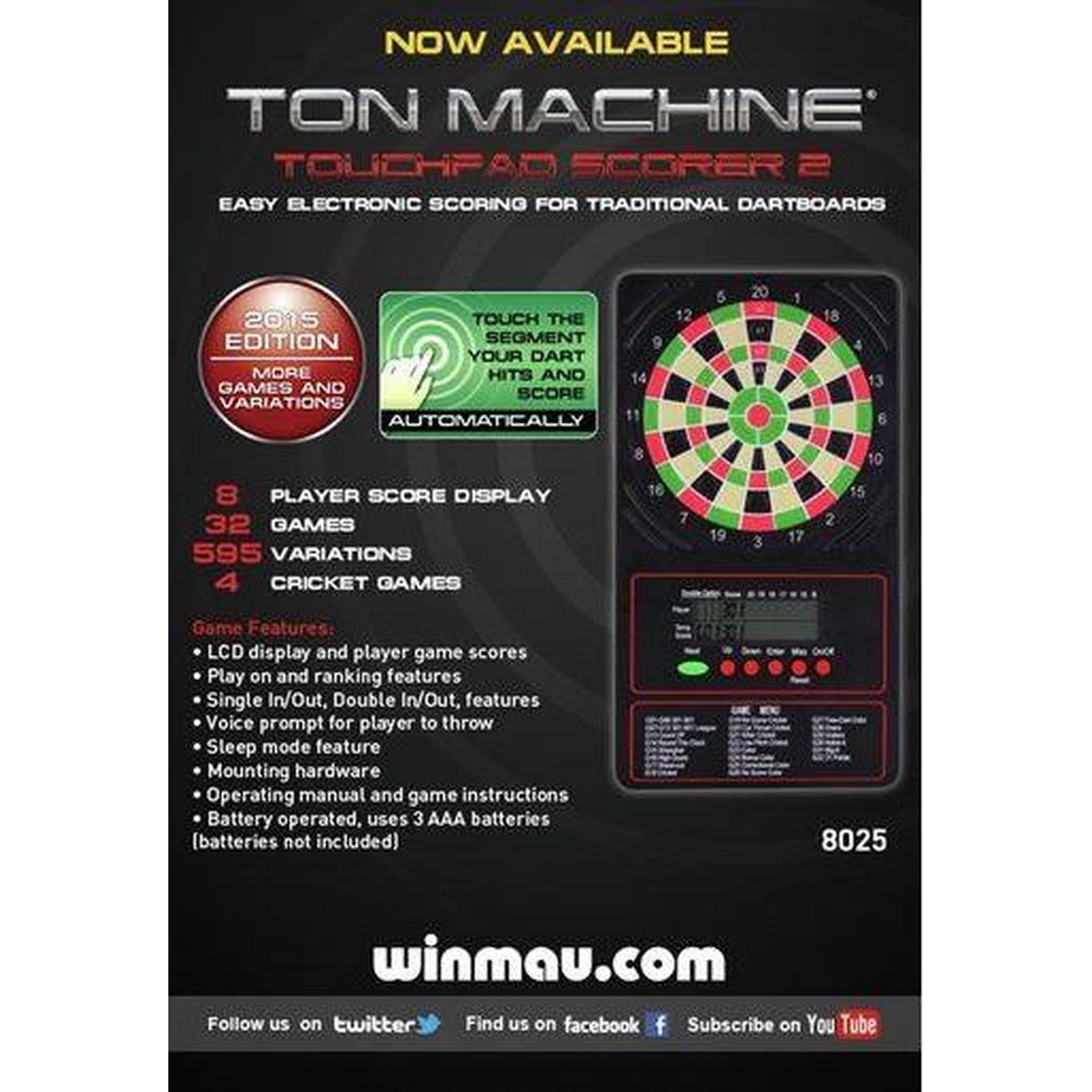 Winmau Ton Machine touchpad Scorer 2 