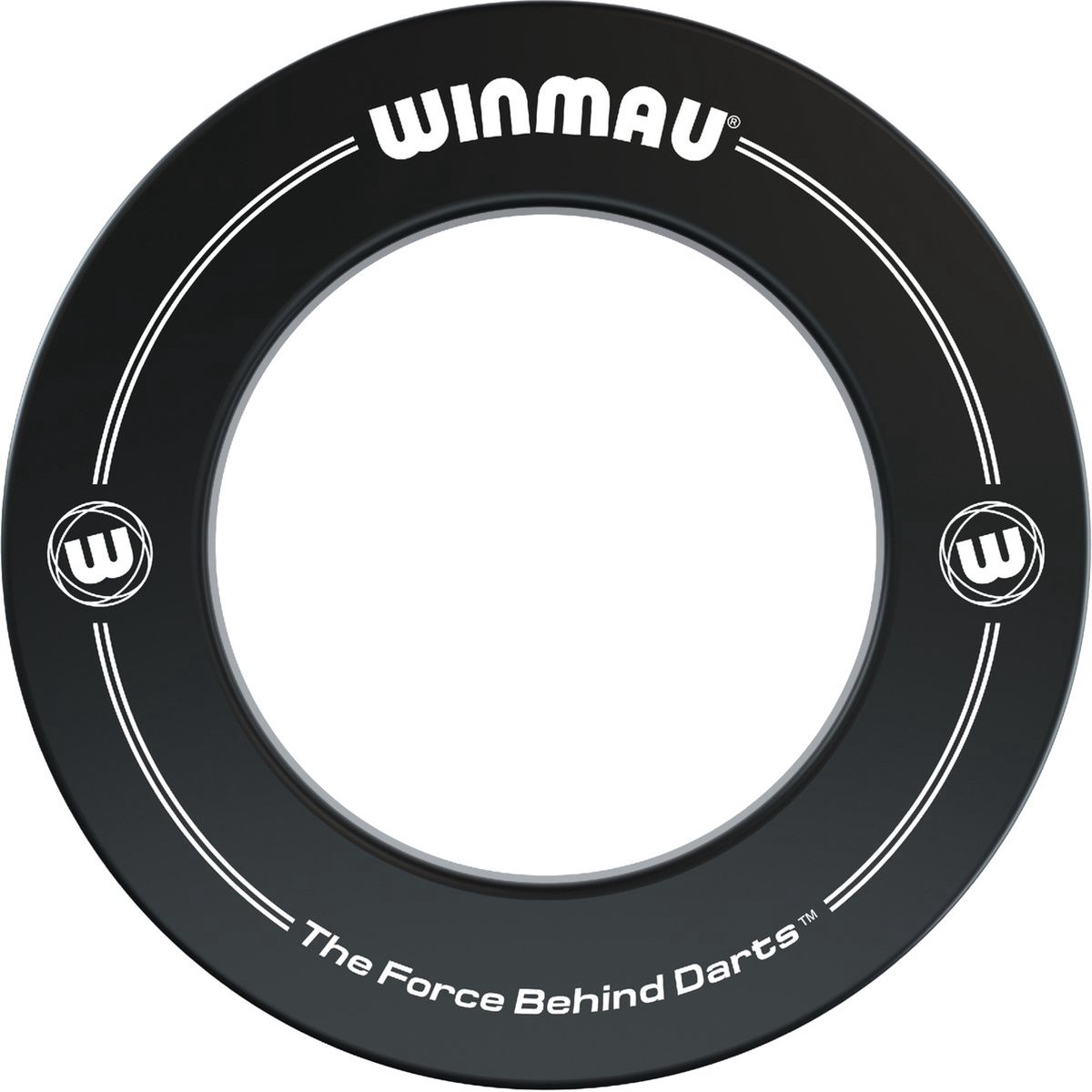 Winmau Printed Black Dartboard surround Zwart Rond 