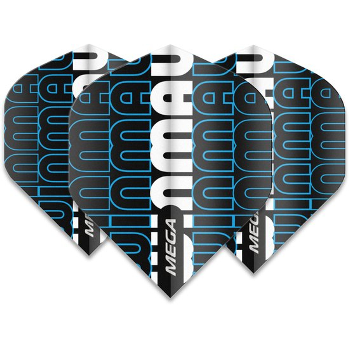  Winmau Mega Standard Winmau Logo Zwart en Blauw dart Flights