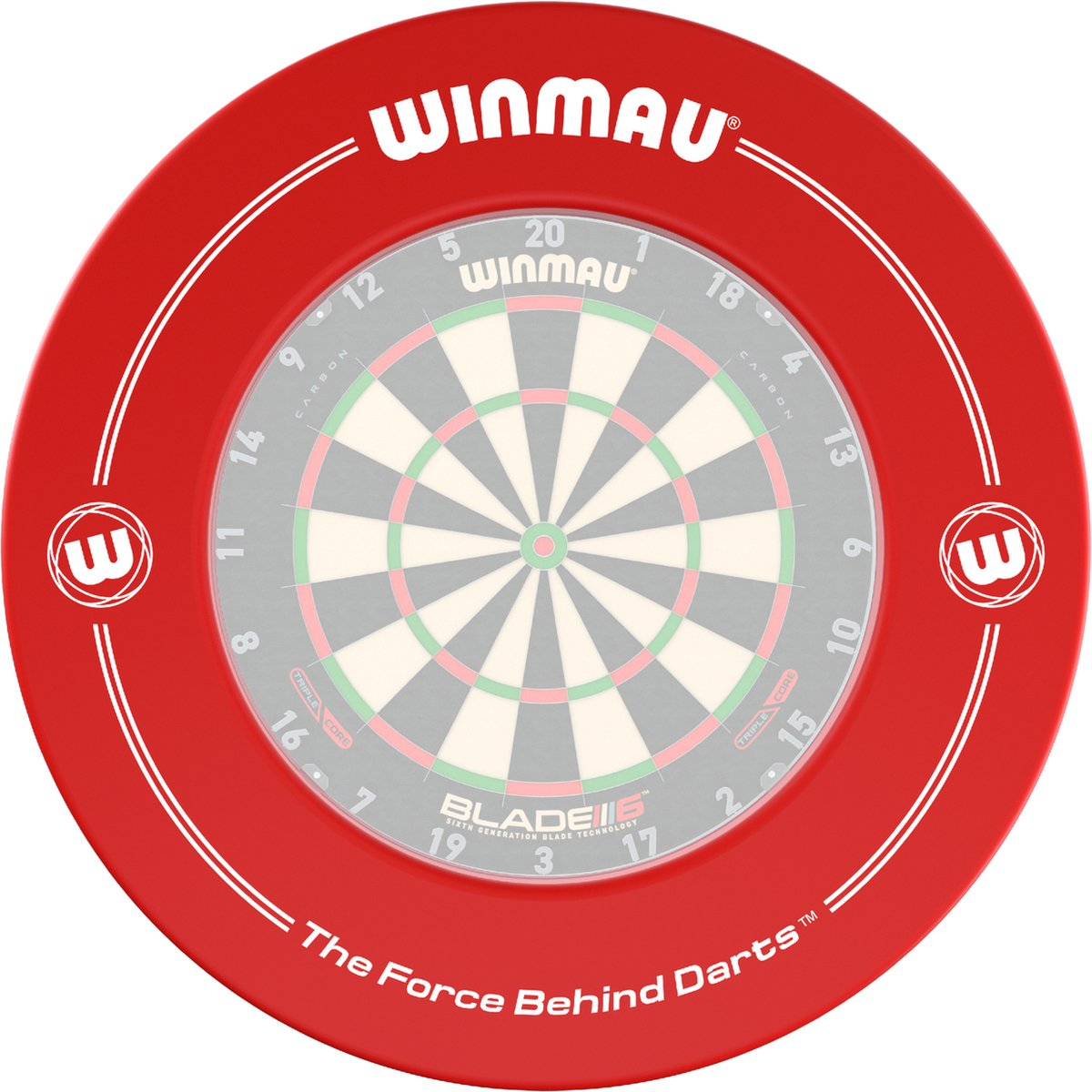 Winmau Printed Red Dartboard surround Rood Rond 