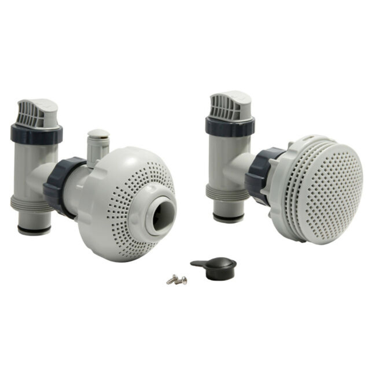 Intex 26005 set afsluiters + aansluitingen  (38mm)  voor filterpompen met een  debiet dat groter is dan  7mÂ³.