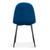 Interiax Chaise de salle à manger Lou Velvet Bleu foncé