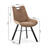 Interiax Chaise de salle à manger Ida Micro Fiber PU Dark Brown