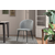 Interiax Chaise de salle à manger Livia tissu gris clair