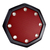 NORTH Octagon Pokertafel Rood 8 Personen