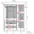 Interiax Storage Cabinet - Wardrobe 'Lucas' - 3 Portes, 1 Cintre & 4 Etagères | Blanc | 184x120x52 cm