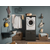 Interiax WASHWALL 'Mary' Armoire murale pour lave-linge ou sèche-linge Anthracite - Avec 1 tiroir pour panier à linge et 1 compartiment de rangement avec 2 portes - Armoire pour lave-linge - 162x67.5x67.5 cm