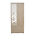 Interiax Armoire 'Lena' - 2 portes, 2 tiroirs, 1 cintre, miroir et 1 étagère | Chêne Sonoma | 185x80x52 cm