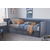 Interiax Liam Bed - Grijs Stof - 90x200cm - 2 schuiven