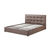 Interiax Morris Bed - Taupe PU leder - 160x200 cm - Inclusief Opbergkoffer