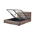 Interiax Morris Bed - Taupe PU leder - 160x200 cm - Inclusief Opbergkoffer