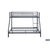 Interiax Trio Stapelbed - Metaal Donkergrijs - 140/90x200 cm - Inclusief Lattenbodems 