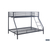 Interiax Trio Stapelbed - Metaal Donkergrijs - 140/90x200 cm - Inclusief Lattenbodems 