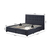 Interiax Jake bed - Grijs Stof -160x200 cm - Inclusief Lattenbodem
