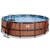 EXIT Wood zwembad Ã¸488x122cm met filterpomp - bruin