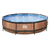 EXIT Wood zwembad Ã¸360x76cm met filterpomp - bruin