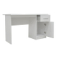 Interiax Bureau Jaxx - Wit, 1 Schuif 1 Deur, MDF