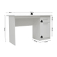 Interiax Bureau Jaxx - Wit, 1 Schuif 1 Deur, MDF