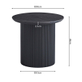 Interiax Salontafel 'Rayan' 50 cm Rond Decor Donkerbruin