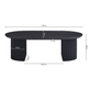 Interiax Salontafel 'Rayan' 120 cm Ovaal Decor Donkerbruin