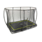 EXIT Silhouette inground trampoline 244x366cm met veiligheidsnet - zwart