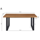 Interiax Eettafel 'Oliver' 180 cm Decor Oude Eik