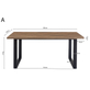 Interiax Eettafel 'Oliver' 180 cm Decor Mango