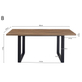 Interiax Eettafel 'Oliver' 180 cm Decor Mango