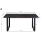 Interiax Eettafel 'Oliver' 180 cm Decor Donkerbruin