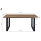 Interiax Eettafel 'Oliver' 200 cm Decor Mango