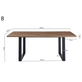 Interiax Eettafel 'Oliver' 200 cm Decor Mango