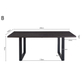Interiax Eettafel 'Oliver' 200 cm Decor Donkerbruin