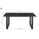 Interiax Eettafel 'Oliver' 200 cm Decor Donkerbruin