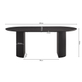 Interiax Eettafel 'Rayan' 200 cm Ovaal Decor Donkerbruin