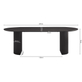 Interiax Eettafel 'Rayan' 230 cm Ovaal Decor Donkerbruin