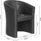 Interiax Kuipzetel Fauteuil Sophia Zwart PU