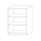 Boekenkast 'Spacio' 2 Legplanken Wit (84x55x36cm)