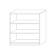Boekenkast 'Spacio' 2 Legplanken Wit (84x72x36cm)