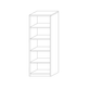 Boekenkast 'Spacio' 4 Legplanken Wit (148x55x36cm)
