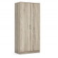 Interiax Kledingkast 'Amelie' – 2 Deuren, 1 Hanger & 1 Legplank | Sonoma Eik | 180x80x54 cm