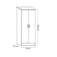 Interiax Kledingkast 'Amelie' – 2 Deuren, 1 Hanger & 1 Legplank | Sonoma Eik | 180x80x54 cm