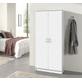 Interiax Opbergkast - Kledingkast 'Amelie' - 2 Deuren & 4 Legplanken | Wit | 180x80x40 cm