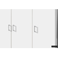 Rangeerkast 'Ray' 3 Deuren en 4 Legplanken Wit (180x120x40cm)