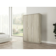Interiax Opbergkast - Kledingkast 'Amelie' 3 deuren en 8 legplanken | Sonoma Eik | 180x120x40 cm