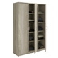 Interiax Opbergkast - Kledingkast 'Amelie' 3 deuren en 8 legplanken | Sonoma Eik | 180x120x40 cm