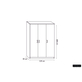 Rangeerkast 'Ray' 3 Deuren en 4 Legplanken Sonoma (180x120x40cm)