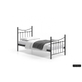 Bed 'Sacha' Zwart 90x200 Met Lattenbodem